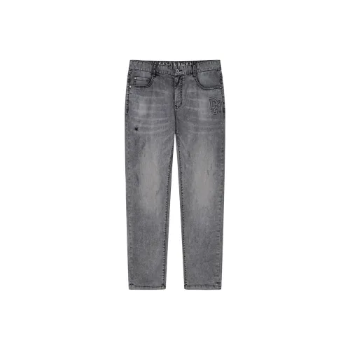 DAVID NAMAN Gray Men's Jeans DAVID NAMAN Серый Мужские Джинсы