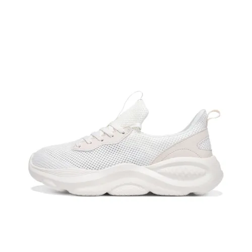 361° Амортизация Дышащий Легкий Низкий Топ Повседневная Обувь Женская Перьевая Белый Лотос Семена Белый