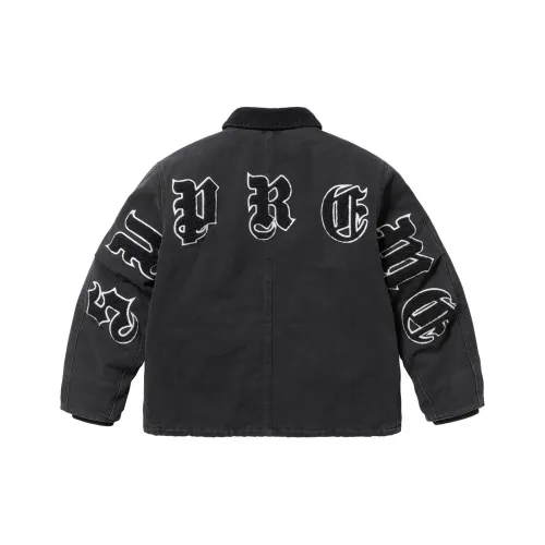 Supreme SS25 WEEK1 Old English Холст Work Куртка Унисекс