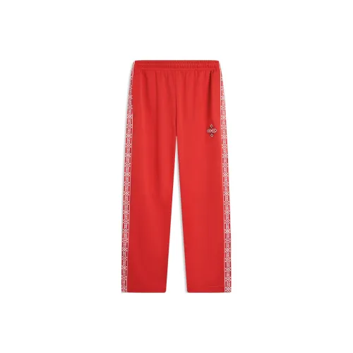 LINING Sports Life Collection Вермильон Мужские Вязаные Тренировочные Штаны