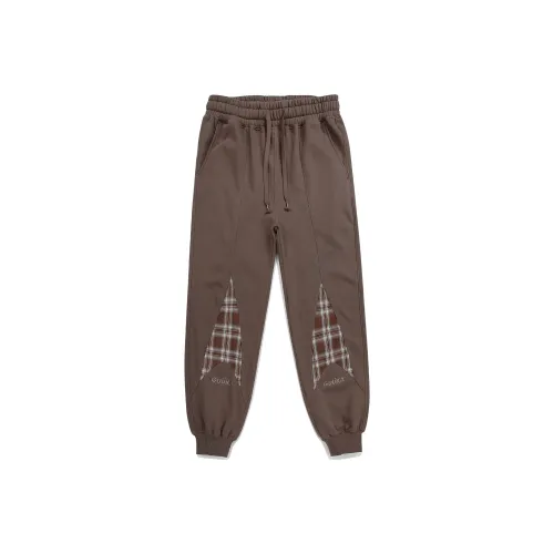Guuka Темный Кофейный Мужские Вязаные Спортивные Штаны
