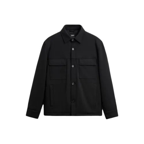 ZARA Мужские черные куртки