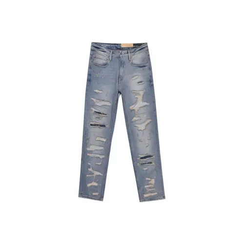 ABLE JEANS Желтый Грязь Синий Мужские Джинсы
