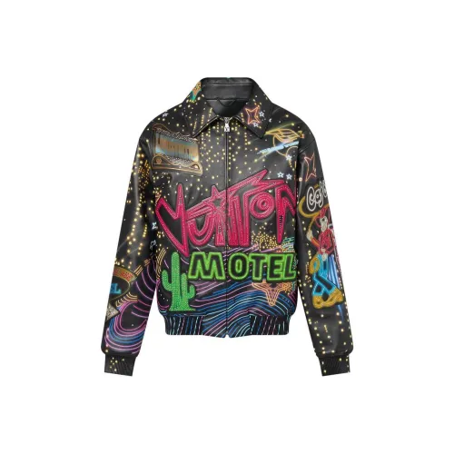 LOUIS VUITTON FW24 Кожа Куртка Мужская Черная