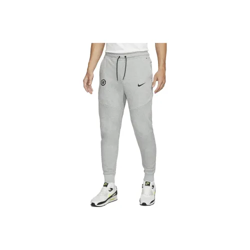 nike Chelsea F.C. Tech Fleece Третьи Вязаные Тренировочные Штаны Мужские Светло-Серые