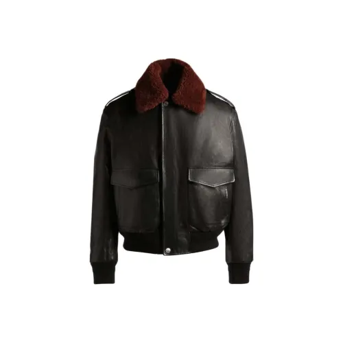 BALLY SS24 Leather Jacket Men's Black