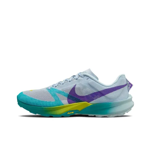 Nike ReactX Terra Kiger 10 Slip-resistant Abrasion-resistant Low Top Casual Running Shoes Men's Blue Green Найк ReactX Terra Kiger 10 Противоскользящий Устойчивый к истиранию Низкий Топ Повседневные Беговые Кроссовки Мужские Синий Зеленый