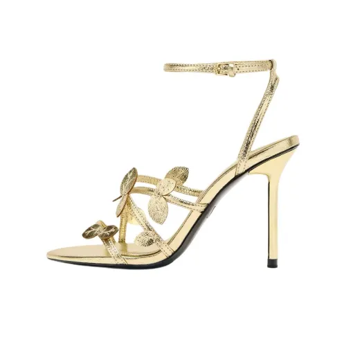 ZARA One Ремень Сандалии 10,5 см Женские Золотые