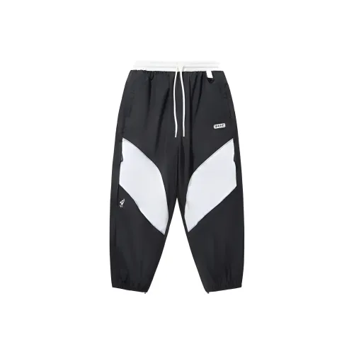 Лайнер Вязаные Тренировочные Штаны Унисекс Черный Экрю