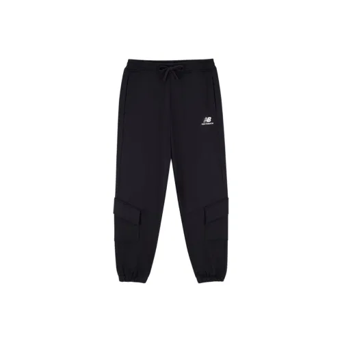 New Balance совместные спортивные длинные штаны черные мужские вязаные тренировочные брюки