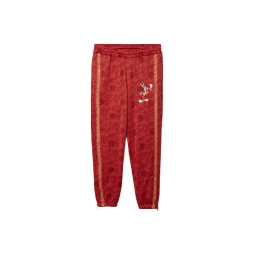 New Era Красные Унисекс Вязаные Тренировочные Брюки