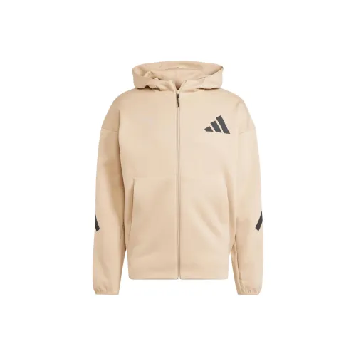 Adidas Z.N.E. FW24 С капюшоном Дорожка Куртки Пальто Мужской Magic Светлый Умбра