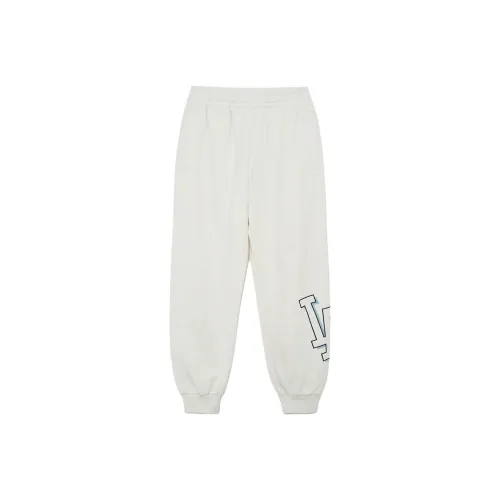 MLB Вязаные тренировочные брюки мужские цвет сливочный