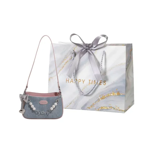 Miss Angel ПУ (полиуретан) Сумка через плечо Женская Синие Розовые