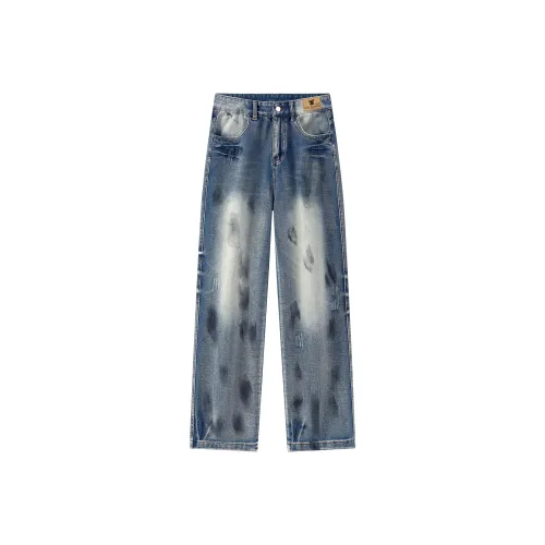 Love Monster Синий Унисекс Джинсы