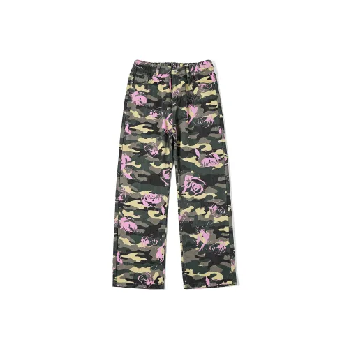 VOLCHOK Джинсы Унисекс Камуфляж Зеленый