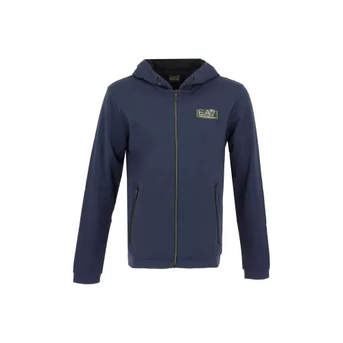 EMPORIO ARMANI EA7 SS24 Куртки и Пальто Мужской Синий