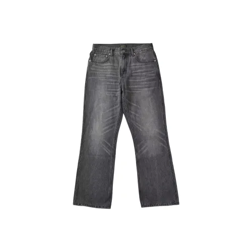 EXPM [Heavyweight Bootcut] Washed Dark Gray Men's Jeans EXPM [Плотный буткат] Промытый Темно-серый Мужские Джинсы