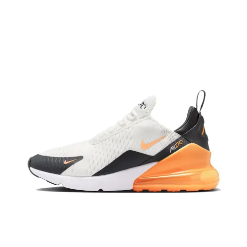 Nike Air Max 270 Low Беговые кроссовки Мужские Белый Черный Оранжевый