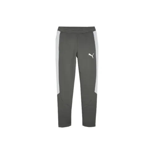 PUMA Пantalon DE Survêtement En Maille EVOSTRIPE Вязаные Тренировочные брюки Мужской Серый