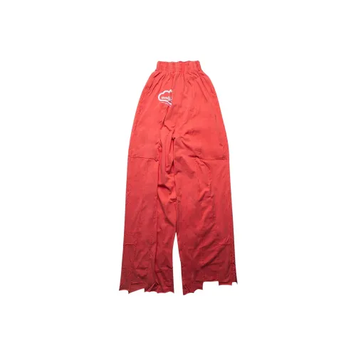 Vetements Красные Унисекс Вязаные Спортивные Брюки