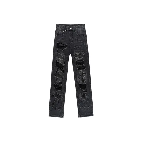 PILOTDRAGON Черные Мужские Джинсы