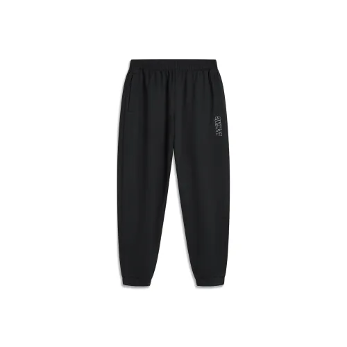 LINING Sports Fashion Collection Вязаные тренировочные штаны мужские черные