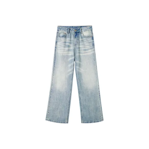 A3G4 Синие Унисекс Джинсы