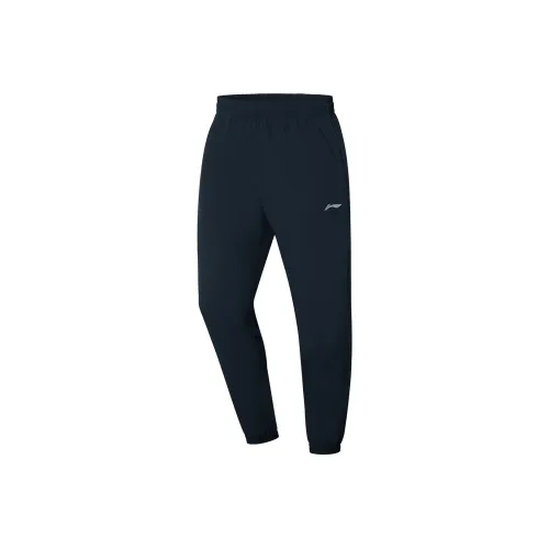 LINING Table Tennis Series Вязаные тренировочные штаны унисекс черные