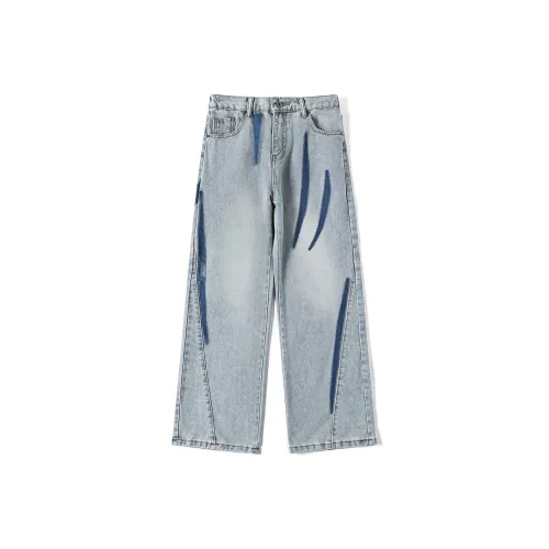 Michael Rock Синий Унисекс Джинсы