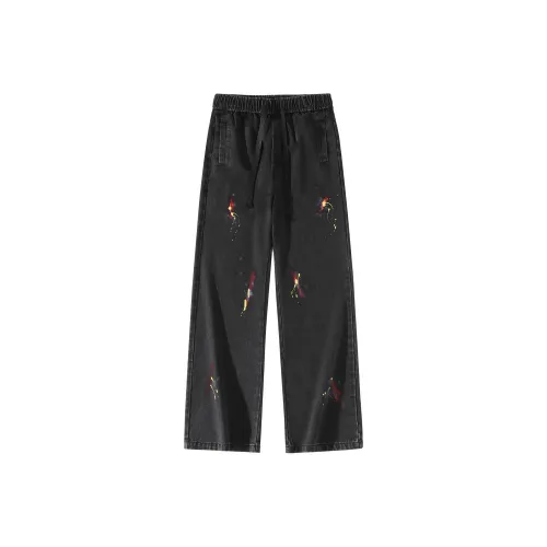 Черный клевер унисекс джинсы