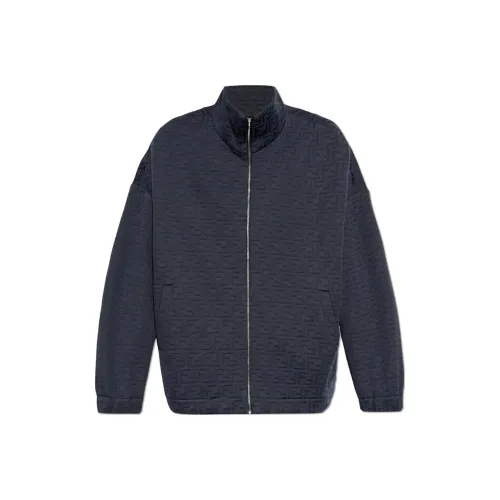 FENDI SS25 Куртки и Пальто Мужской Синий