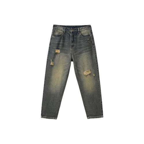 JUCY JUDY Джинсы Унисекс Желтый Грязь