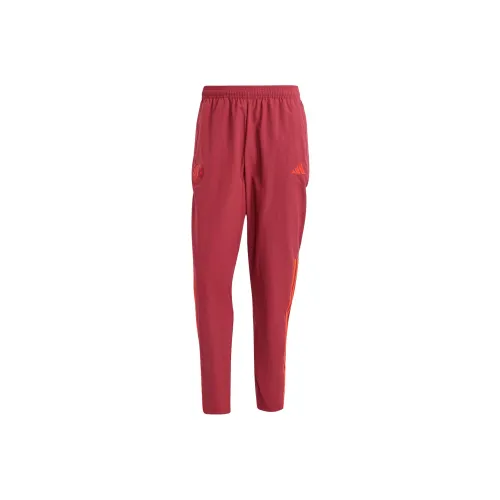 Adidas Manchester United TIRO 23 Презентация Трексуит Низ Ткани вязаные Тренировочные брюки Мужской Красный