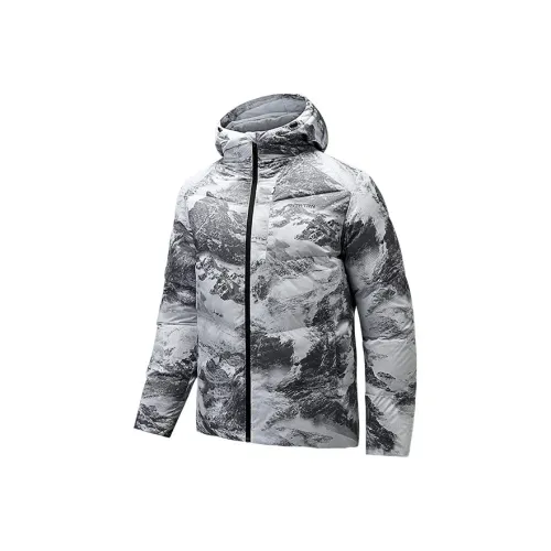 ANTA Пуховик Мужской Чисто Белый Тысячи Ли Jiang Снег