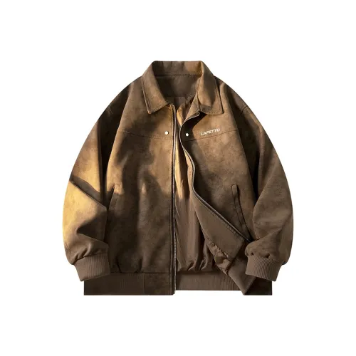 Lafetto Винтаж Кожа Куртка Унисекс