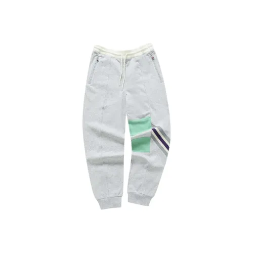 FILA FUSION x FACETASM Вязаные тренировочные брюки мужские серебряный цветочный дизайн серый