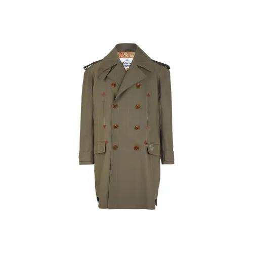 Vivienne Westwood SS24 Тренчкот Мужской Зеленый