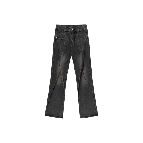 XINYINSU Джинсы Унисекс Темно-серый