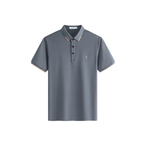 Поло Dance with Wolves Мужское Темно-Серое