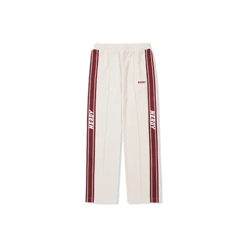 NERDY FW22 Повседневные брюки Унисекс Молоко Белый
