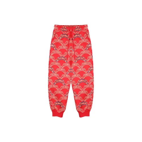 TSMLXLT Вишня Томатно-красный Унисекс Вязаные Тренировочные брюки