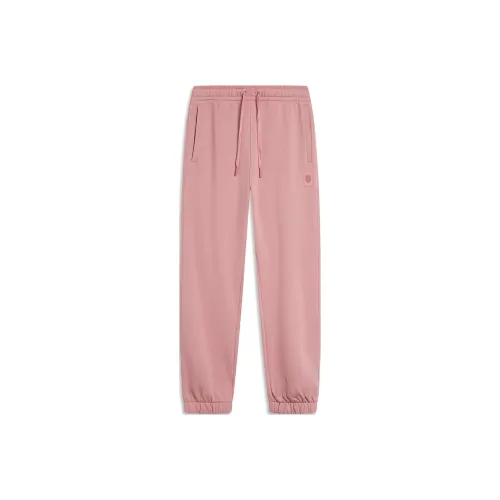 LINING Sports Trend Series Вязаные Тренировочные Штаны Мужские Su Сливово-Розовый