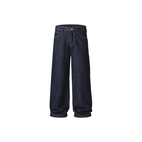 JHO Чёрно-синие унисекс джинсы