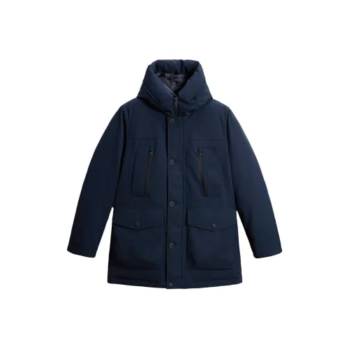 WOOLRICH SS24 Куртки и Пальто Мужской Морской Синий