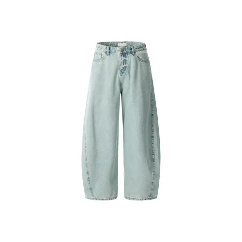 FDYZ Джинсы Унисекс Ледяной Прозрачный Синий