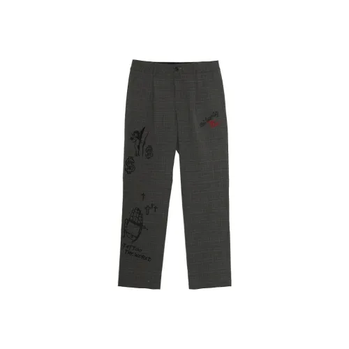 Ed Hardy Повседневные брюки Мужские Темный мрамор