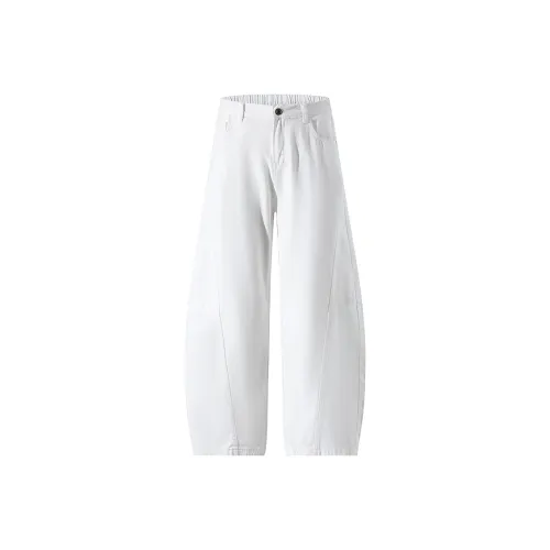 BRYAN JIMENEZ Джинсы Унисекс Камень Мытый Серый