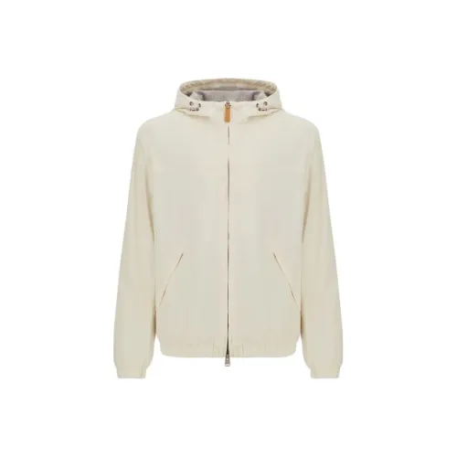 Canali Куртки и Пальто Мужской Экрю