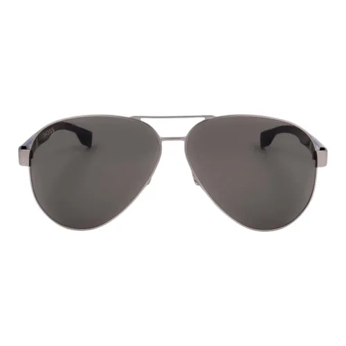Hugo Boss Нержавеющая сталь Aviator Солнцезащитные очки Унисекс Серебряный